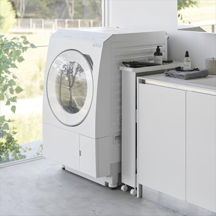 tower タワー キャスター付きスリムワゴン 3段 ホワイト 1804