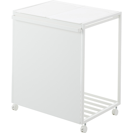 tower 蓋付き目隠し分別ダストワゴン タワー 45L 2分別 ホワイト 1820