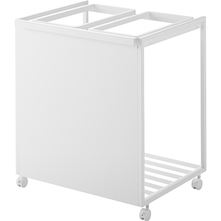 tower 目隠し分別ダストワゴン タワー 45L 2分別 ホワイト 1824