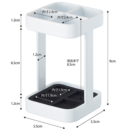 tower タワー トゥースブラシスタンド スリム ホワイト 2821