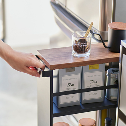 tower タワー ハンドル付きスリムワゴン ブラック 3628