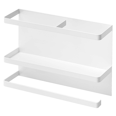 tower タワー マグネットキッチンペーパー&ラップホルダー ホワイト 4396