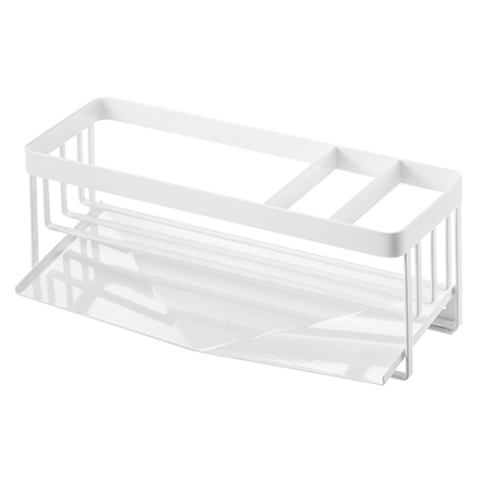 tower タワー 水が流れるスポンジ&ボトルホルダー ホワイト 5016