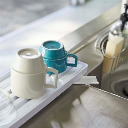 tower タワー スリムツーウェイ水切りワイヤーバスケットホワイト 5068