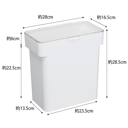 tower タワー 密閉袋ごとペットフードストッカー 3ｋｇ　計量カップ付 ホワイト 5613