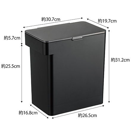 tower タワー 密閉ペットフードストッカー 6.5kg 計量カップ付 ブラック 5616