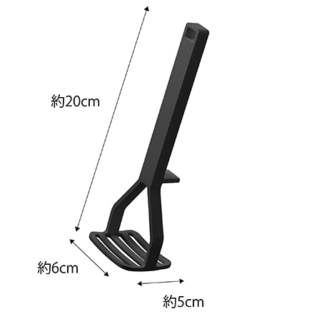 tower タワー シリコーンハンドル ポテトマッシャー ブラック 6361