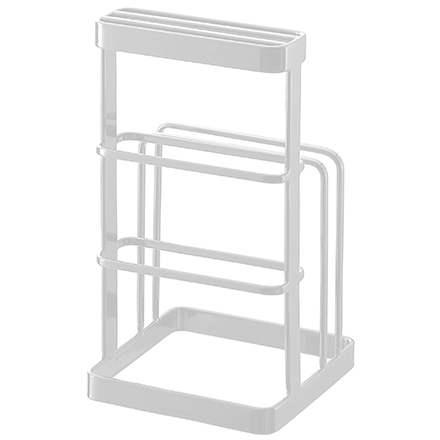 tower タワー キッチンシリーズ カッティングボード＆ナイフスタンド ホワイト 6775