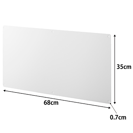 tower タワー ウォールプリントスチールパネル L 石こうボード壁対応 ホワイト 10155