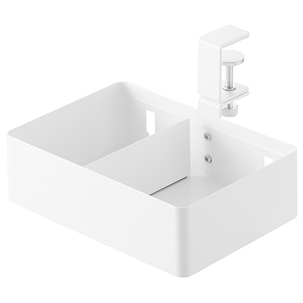 tower タワー テーブル横回転収納ラック 仕切り付き ホワイト 10365