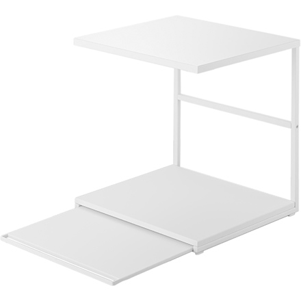 tower タワー スライドテーブル付きキッチン家電下ラック 2段 ホワイト 10652