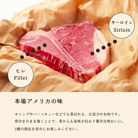 Tボーン ステーキ US産 サーロイン ヒレ 骨付き肉 牛肉 300g