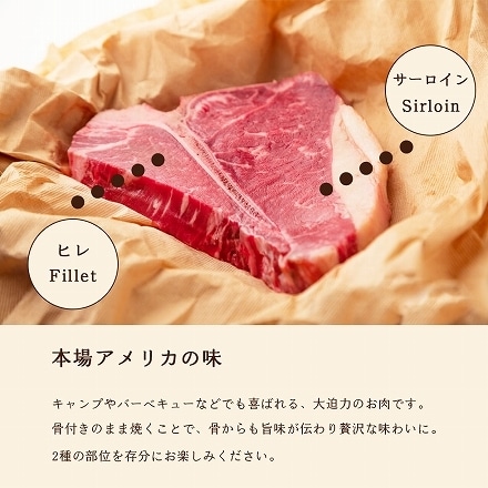 Tボーン ステーキ US産 サーロイン ヒレ 骨付き肉 牛肉 600g