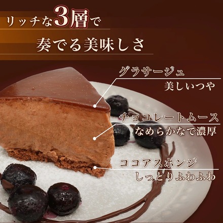 チョコレートムースケーキ 4号 お中元 2026 ギフト 冷凍 スイーツ アンジュブラン監修