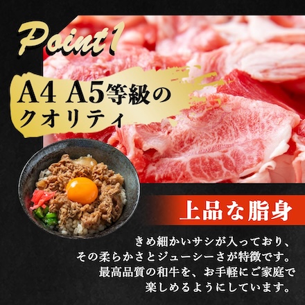 黒毛和牛 切り落とし A4-A5等級 800g(200g×4p)