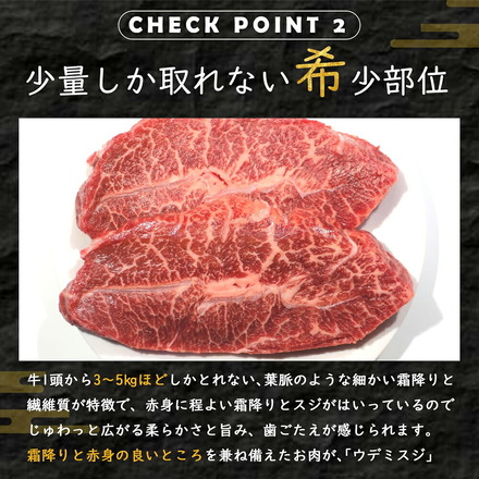 黒毛和牛 ウデミスジ 大判 スライス 1kg (6-7人前) 化粧箱