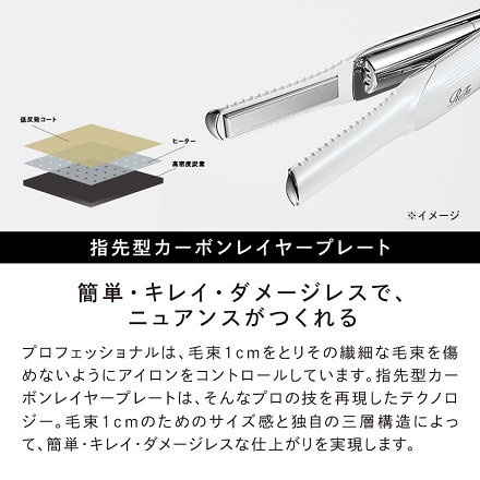 MTG ReFa FINGER IRON ST ヘアアイロン ブラック RE-AS-03A 当店限定2年保証付