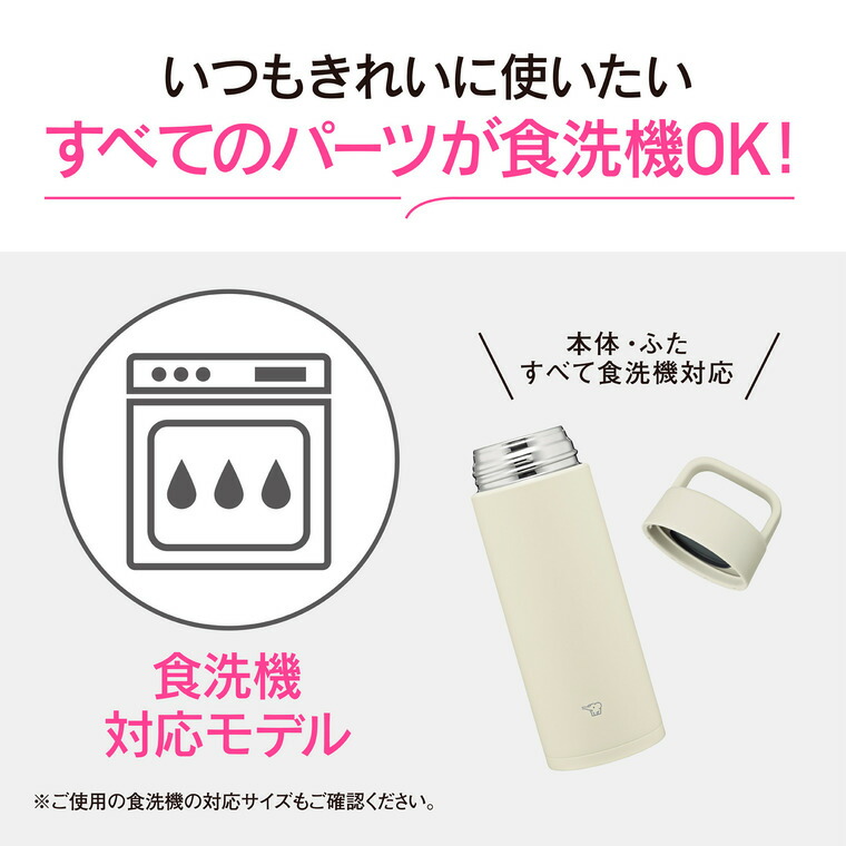 象印 ステンレスマグ SM-RS65 650ml / 0.65L 水筒 マグボトル ハンドルタイプ ハンドル付き 洗いやすい シームレスせん 食洗機対応 / ネイビー