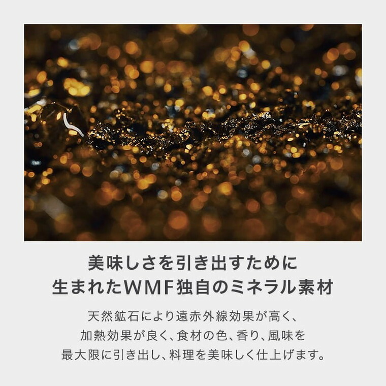 WMF ヴェーエムエフ フュージョンテック ミネラルプロ ローキャセロール 24cm IH対応 ガス火対応 / 浅型 両手鍋 鍋 蓋付き 食洗機対応 オーブン対応 10年保証 / プラチナム(PL)