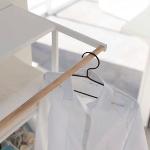 山崎実業 公式 tower 立て掛けランドリーシェルフ タワー ブラック 2483