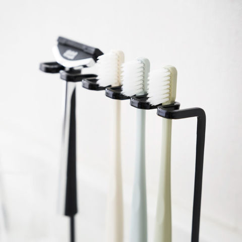 山崎実業 公式 tower 歯ブラシスタンド ５連 タワー ブラック 4699