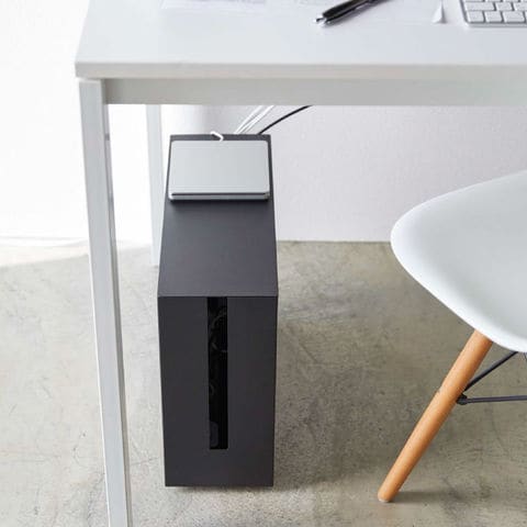 山崎実業 公式 tower キャスター付きケーブル収納ラック タワー ブラック 5404