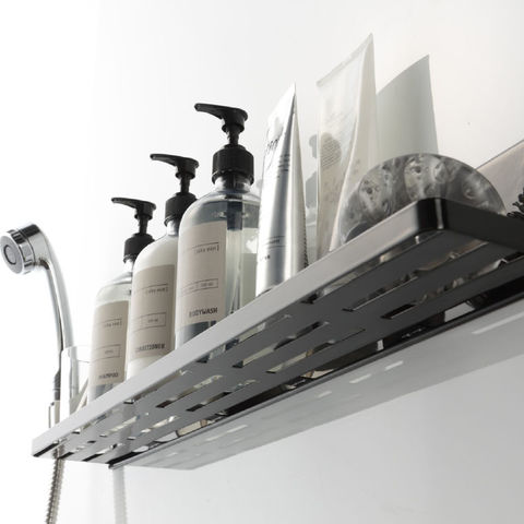 山崎実業 公式 tower マグネットバスルームラック タワー ロング ブラック 4859