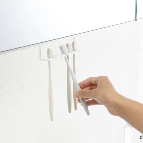 山崎実業 公式 tower 洗面戸棚下歯ブラシホルダー タワー ホワイト 5006