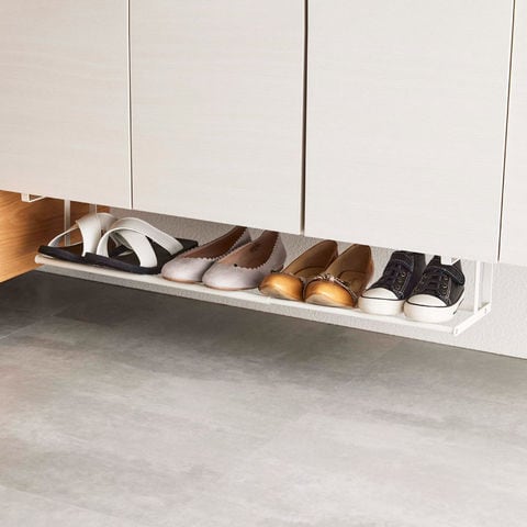 山崎実業 公式 tower 浮かせる伸縮シューズラック タワー ブラック 5632