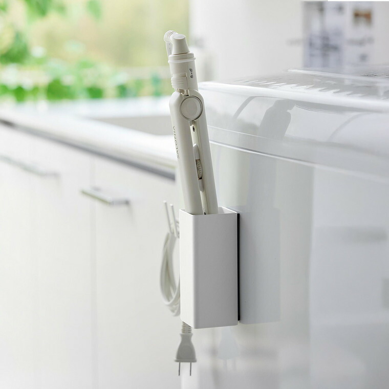 tower マグネットヘアーアイロン&コードホルダー タワー 山崎実業 10527 10528 / ホワイト