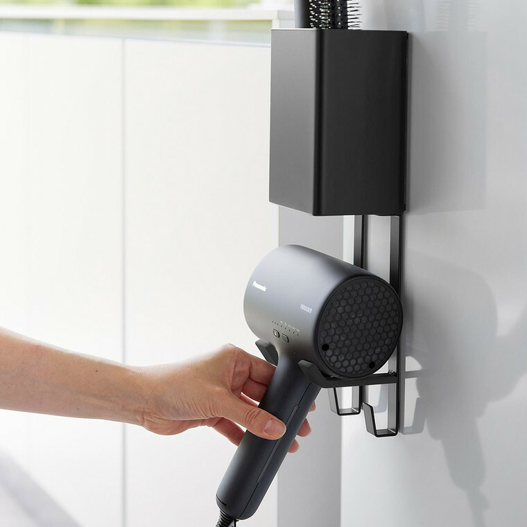 tower マグネットドライヤー&ヘアーアイロンホルダー タワー 山崎実業 10547 10548 / ホワイト