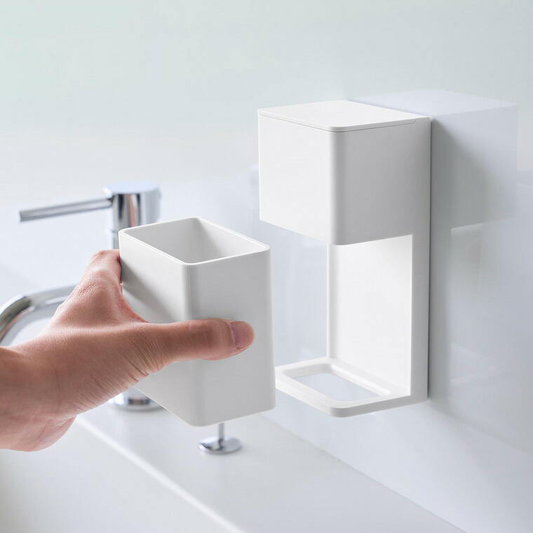 tower フィルムフック マウスピース&洗浄タブレット収納ラック タワー 山崎実業 10725 10726 / ブラック