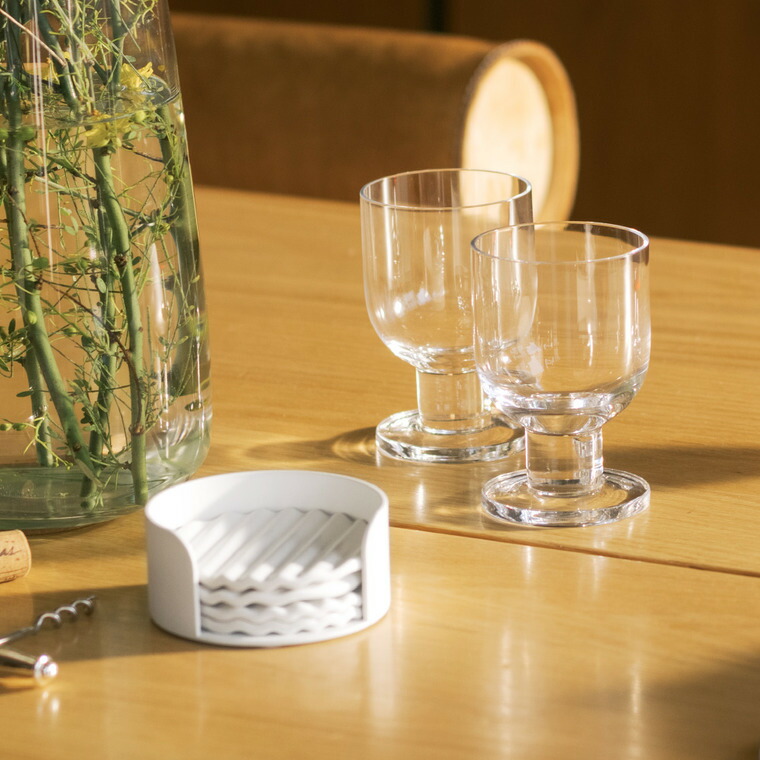 APTO ウェーブ セラミックコースターセット アプト 山崎実業 10496