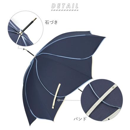 because ビコーズ バイカラーパイピング 長傘 ピンク