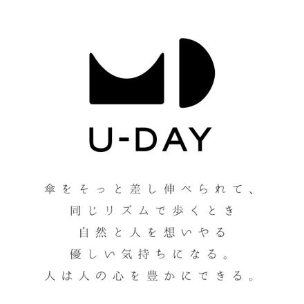 U-DAY スムースジャンプ 長傘 バイカラー/サックスブルー