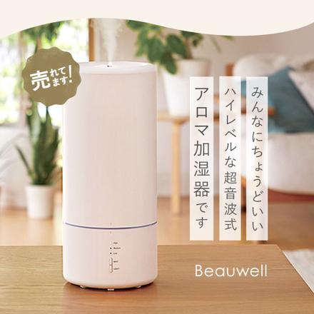 ビューウェル みんなにちょうどいい加湿器 超音波式アロマ加湿器 ライトグレー