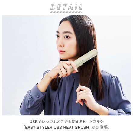 EaSy StyLer USB HEAT BRUSH ヘアアイロン シルバー