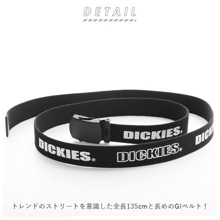 ディッキーズ DickieS ロゴプリントGIベルト ロゴベルト 01.ブラック