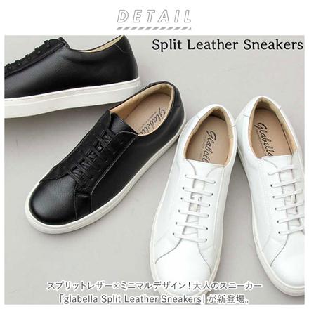 gLabeLLa SpLit Leather SneakerS Mサイズ(26.0-26.5cM) BLACK