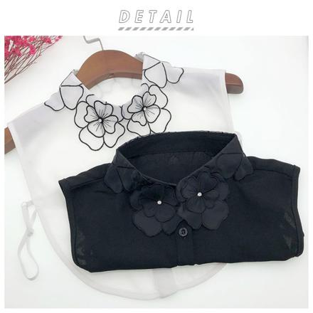 お花形付け襟 hanacollar B（ホワイト）