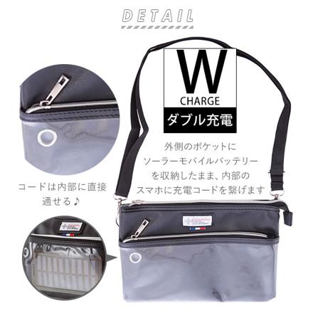 合皮クリア PVCポケット サコッシュ イエロー