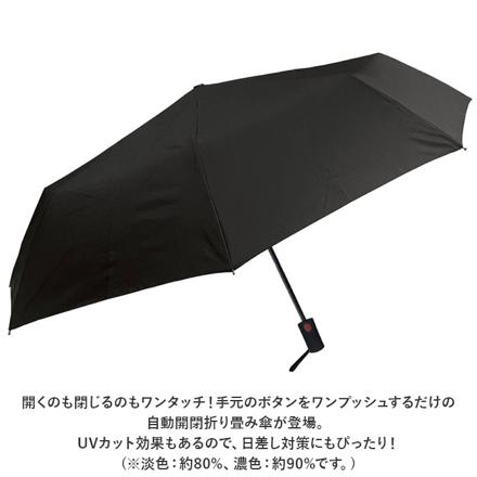 MENS 65cM 8本骨 自動開閉耐風 折りたたみ傘 折りたたみ傘 ネイビー