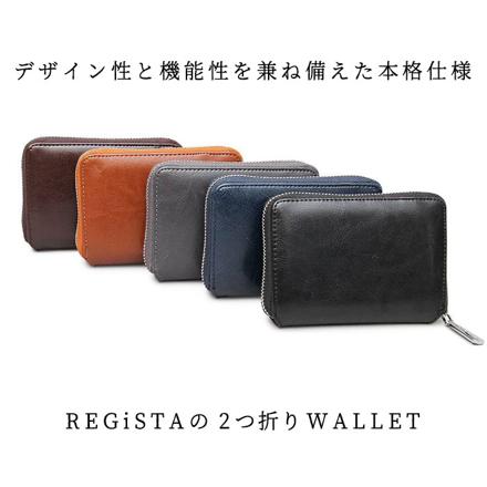 REGiSTA SPLIT LEATHER BILLFOLD WALLET 財布 BLACK