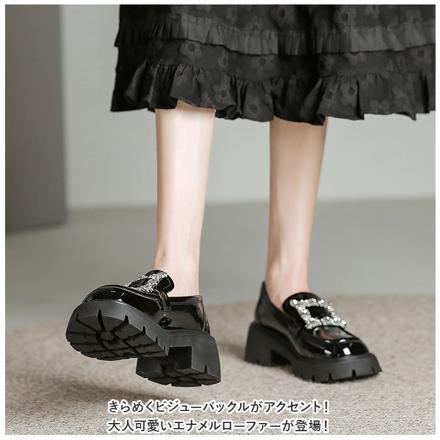 ローファー pMyrfShoeS02 37(23.5cM) ブラック