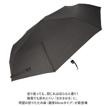 さかさかさ 折りたたみ傘 60cm ネイビー