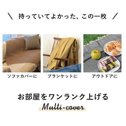 ダブルウェイト マルチカバー 225×150 53401.ストライプナチュラル