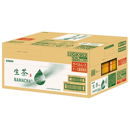 キリン 生茶 ラベルレス 525mlペットボトル×24本入|緑茶 なまちゃ ラベルレス お茶