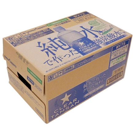 ポッカサッポロ サッポロ クリアタンサン ラベルレス 600mlペットボトル×24本入|スパークリング 炭酸 ソーダ 割り材 ラベルレス エコ