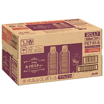 アサヒ飲料 ルイボスティー ラベルレスボトル 500mlペットボトル×24本入|ルイボス ティー ラベルなし お茶
