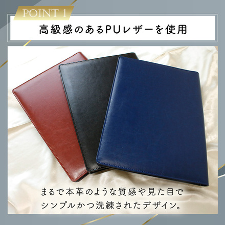 mitas A4 クリップボード PUレザー ブラック TN-CBPU-BK